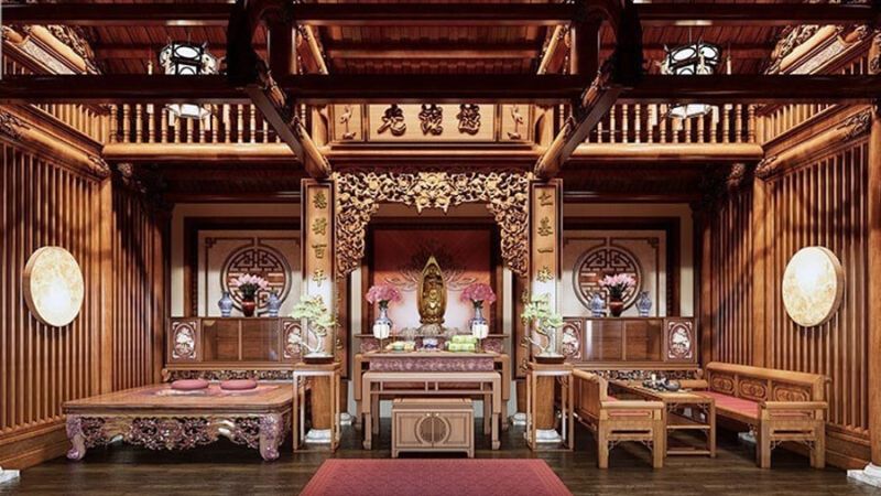 Bố trí nội thất trong nhà gỗ