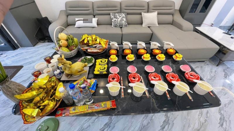 Chọn ngày tốt nhập trạch tháng 9 năm 2026 để gia đạo bình an, may mắn 4 Mâm cúng nhập trạch vào nhà mới (Nguồn: Đồ cúng Cát Tường)