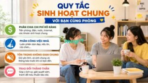 Kinh nghiệm thuê trọ gần Đại học Nguyễn Tất Thành TP.HCM 9 Nên thẳng thắn trao đổi và thống nhất các quy tắc sinh hoạt chung ngay từ ngày đầu để tránh các mâu thuẫn phát sinh