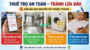 Kinh nghiệm thuê trọ gần Đại học Nguyễn Tất Thành TP.HCM 11 Các lưu ý khi chọn phòng trọ để tránh lừa đảo cho sinh viên NTTU
