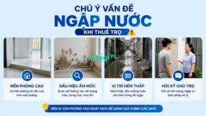 Kinh nghiệm thuê trọ gần Đại học Mở TP.HCM 9 Ngập nước là một trong những vấn đề sinh viên nên kiểm tra kỹ trước khi thuê trọ tại TP.HCM