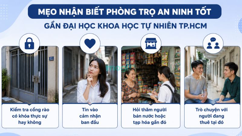 Kinh nghiệm thuê trọ gần trường Đại học Khoa học Tự nhiên TP.HCM 7 Một số cách nhận biết phòng trọ an ninh tốt gần Đại học Khoa học Tự nhiên TP.HCM