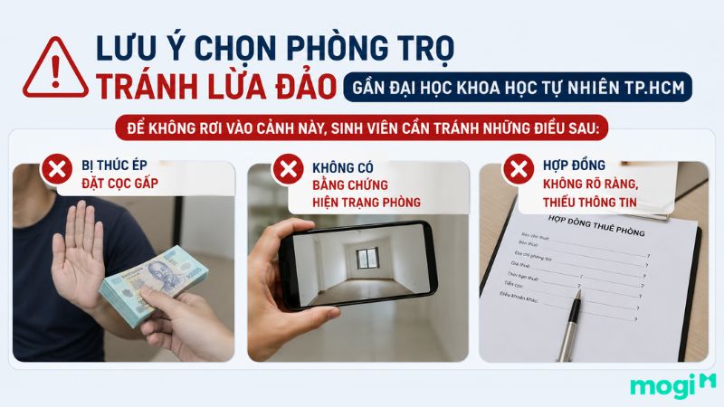 Kinh nghiệm thuê trọ gần trường Đại học Khoa học Tự nhiên TP.HCM 8 Các trường hợp cần tránh khi thuê trọ gần Đại học Khoa học Tự nhiên