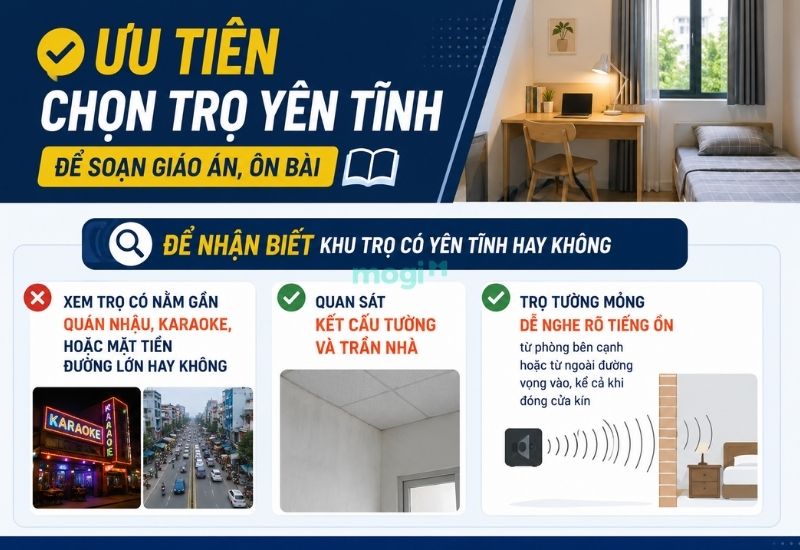 Kinh nghiệm thuê trọ gần trường Đại học Sư Phạm TP.HCM 5 Ưu tiên chọn trọ yên tĩnh gần Đại học Sư Phạm TP.HCM