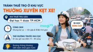 Kinh nghiệm thuê trọ gần Đại học Y Dược TP.HCM 8 Trước khi cọc phòng, hãy thử chạy xe theo đúng lộ trình sẽ đi học để đánh giá chính xác.