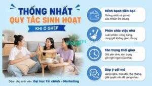 Kinh nghiệm thuê trọ gần trường Đại học Tài Chính Marketing (UFM) 9 Sinh viên nên thống nhất quy tắc sinh hoạt chung nay từ đầu