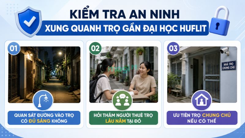 Phòng trọ gần trường HUFLIT: Kinh nghiệm thuê cần biết 5 Sinh viên HUFLIT nên kiểm tra kỹ an trọ khi đi xem phòng
