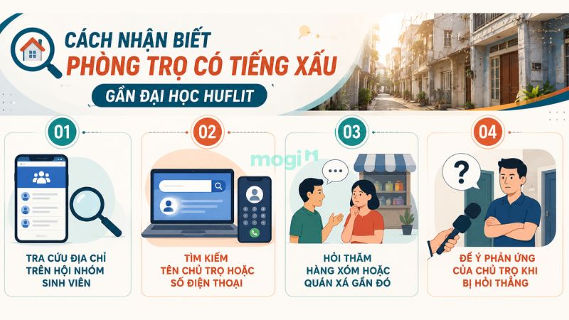 Phòng trọ gần trường HUFLIT: Kinh nghiệm thuê cần biết 7 Cách nhận biết phòng trọ có tiếng xấu gần Đại học HUFLIT