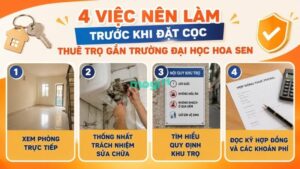 Kinh nghiệm thuê trọ gần trường Đại học Hoa Sen 12 4 việc nên làm trước khi đặt cọc thuê trọ gần Đại học Hoa Sen