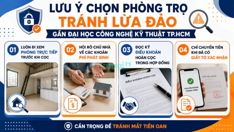 Kinh nghiệm thuê trọ gần trường Đại học Công nghệ Kỹ thuật TP.HCM 9 4 Lưu ý khi chọn phòng trọ gần Đại học Công nghệ Kỹ thuật TP.HCM