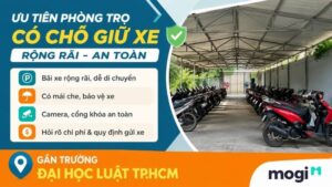 Kinh nghiệm thuê trọ gần Trường Đại học Luật TP.HCM 6 Khi đi thuê trọ, bạn nên ưu tiên nơi có bãi xe rộng rãi