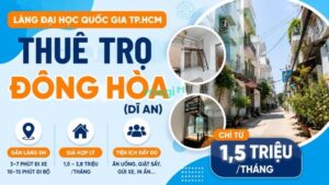 Kinh nghiệm thuê trọ gần Làng Đại học Quốc gia cho sinh viên 3 Khu vực thuê trọ gần Làng Đại học ở Phường Đông Hòa (Dĩ An cũ)