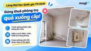 Kinh nghiệm thuê trọ gần Làng Đại học Quốc gia cho sinh viên 5 Đừng thuê phòng trọ gần Làng Đại học quá cũ