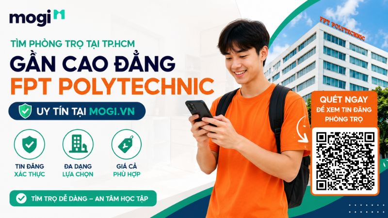 Kinh nghiệm thuê trọ gần trường Cao đẳng FPT Polytechnic TP.HCM 8 Tìm phòng trọ tại TP.HCM gần Cao đẳng FPT Polytechnic tại Mogi.vn