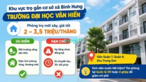 Kinh nghiệm thuê trọ gần trường Đại học Văn Hiến 5 Khu vực trọ gần trường Đại học Văn Hiến ở xã Bình Hưng (Huyện Bình Chánh cũ)