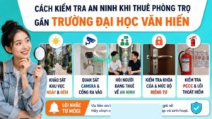 Kinh nghiệm thuê trọ gần trường Đại học Văn Hiến 12 Cách kiểm tra an ninh khi thuê phòng trọ gần Đại học Văn Hiến