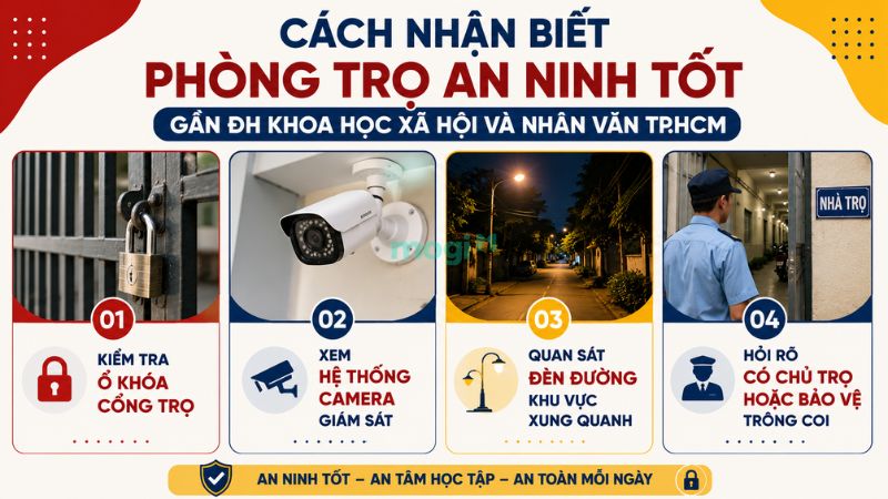Kinh nghiệm thuê trọ gần Đại Học Khoa học Xã hội và Nhân Văn TP.HCM 7 4 cách nhận biết phòng trọ an ninh tốt gần ĐH Khoa học Xã hội và Nhân Văn