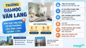 Kinh nghiệm thuê trọ gần trường Đại học Văn Lang 4 Khu vực trọ gần Trường Đại học Văn Lang ở phường Cầu Ông Lãnh (Quận 1 cũ)