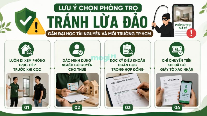 Kinh nghiệm thuê trọ gần Đại học Tài nguyên và Môi trường TP.HCM 8 Lưu ý chọn trọ tránh lừa đảo gần Đại học Tài nguyên và Môi trường TP.HCM