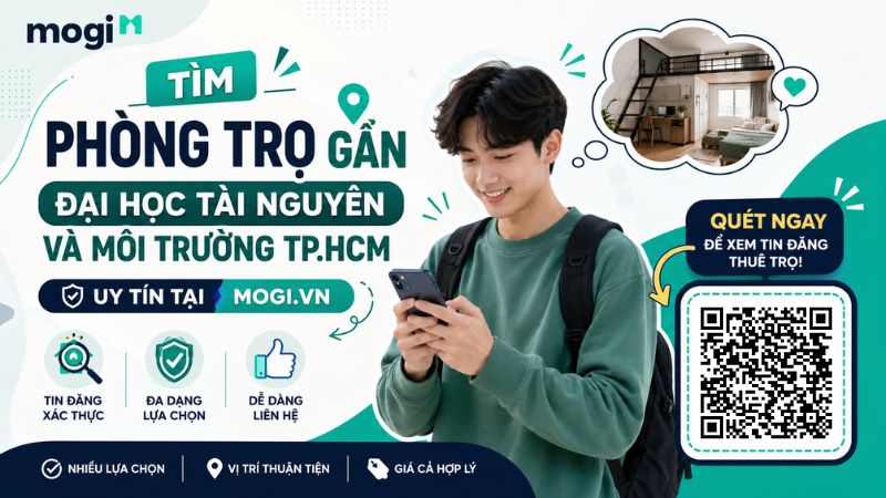 Kinh nghiệm thuê trọ gần Đại học Tài nguyên và Môi trường TP.HCM 9 Tìm phòng trọ gần Đại học Tài nguyên và Môi trường TP.HCM tại Mogi.vn