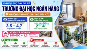Kinh nghiệm thuê trọ gần trường Đại học Ngân Hàng 4 Khu vực trọ gần trường Đại học Ngân hàng ở phường Thủ Đức (TP. Thủ Đức cũ)