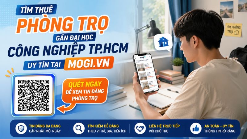 Kinh nghiệm thuê trọ gần trường Đại học Công nghiệp TP.HCM 9 Tìm thuê phòng trọ gần Đại học Công nghiệp TP.HCM uy tín tại Mogi.vn
