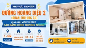 Khu vực trọ gần trường Cao đẳng Công Thương ở đường Hoàng Diệu 2 (Quận Thủ Đức cũ)