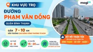 Khu vực trọ gần trường Cao đẳng Công Thương ở đường Phạm Văn Đồng (Quận Bình Thạnh)