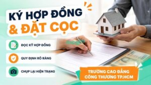 Sau khi đọc kỹ các điều kiện, sinh viên có thể ký hợp đồng thuê trọ gần HITC