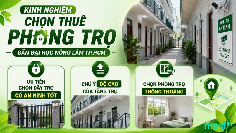 Một số kinh nghiệm chọn phòng trọ gần Đại học Nông lâm TP.HCM