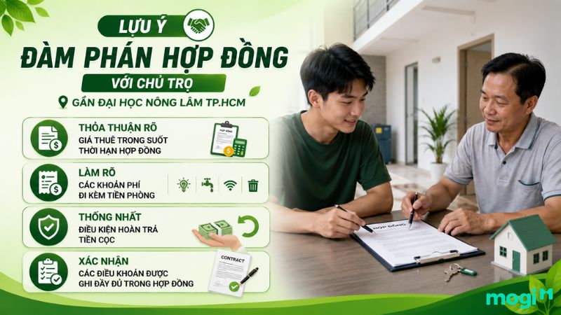 Lưu ý đàm phán hợp đồng với chủ trọ gần Đại học Nông lâm TP.HCM