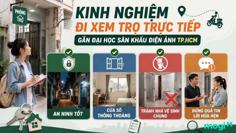 Kinh nghiệm thuê trọ gần trường Đại học Sân khấu Điện ảnh TP.HCM 4 Một số kinh nghiệm khi đi xem phòng trọ gần Sân khấu Điện ảnh trực tiếp
