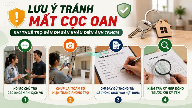 Kinh nghiệm thuê trọ gần trường Đại học Sân khấu Điện ảnh TP.HCM 5 Lưu ý tránh mất cọc oan khi thuê trọ gần ĐH Sân khấu Điện ảnh TP.HCM