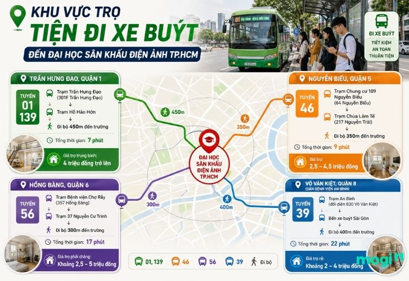Kinh nghiệm thuê trọ gần trường Đại học Sân khấu Điện ảnh TP.HCM 2 4 khu vực trọ tiện đi xe buýt đến trường Sân khấu Điện ảnh TP.HCM
