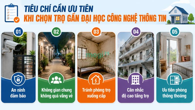 Kinh nghiệm thuê trọ gần trường Đại học Công nghệ Thông tin 4 Tiêu chí cần ưu tiên khi chọn trọ gần Đại học Công nghệ Thông tin