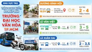 Kinh nghiệm thuê trọ gần trường Đại học Văn Hóa TPHCM 3 Khu vực trọ thuận tiện đi xe buýt đến trường Đại học Văn Hóa TP.HCM ở cơ sở quận 9