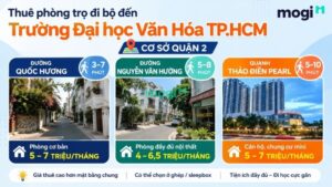 Kinh nghiệm thuê trọ gần trường Đại học Văn Hóa TPHCM 5 Các khu vực trọ đi bộ đến trường Đại học Văn Hóa TPHCM cơ sở Quận 2