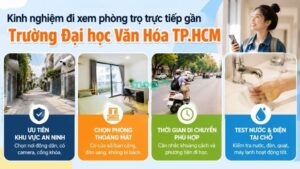 Kinh nghiệm thuê trọ gần trường Đại học Văn Hóa TPHCM 8 Kinh nghiệm đi xem phòng trọ trực tiếp gần ĐH Văn hóa TP.HCM