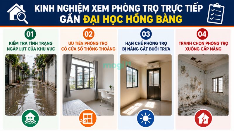 Kinh nghiệm thuê trọ gần trường Đại học Hồng Bàng 5 Kinh nghiệm đi xem phòng trọ gần Đại học Hồng Bàng nên áp dụng