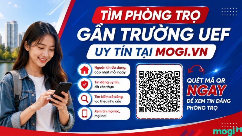 Xem tin đăng phòng trọ gần trường UEF uy tín tại Mogi.vn