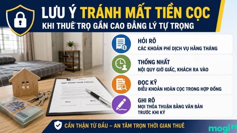 Kinh nghiệm thuê trọ gần trường Cao đẳng Lý Tự Trọng 5 Lưu ý tránh mất tiền cọc khi thuê trọ gần Cao đẳng Lý Tự Trọng