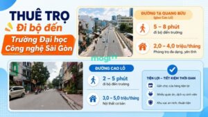 Kinh nghiệm thuê trọ gần trường Đại học Công nghệ Sài Gòn 1 Gợi ý các khu vực thuê trọ có thể đi bộ đến Đại học Công nghệ Sài Gòn