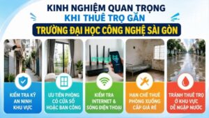 Kinh nghiệm thuê trọ gần trường Đại học Công nghệ Sài Gòn 3 Kinh nghiệm quan trọng khi thuê trọ gần trường Đại học Công nghệ Sài Gòn
