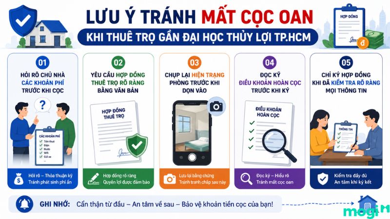 Kinh nghiệm thuê trọ gần trường Đại Học Thủy Lợi TP.HCM 6 Lưu ý tránh mất cọc oan khi thuê trọ gần Đại Học Thủy Lợi TP.HCM